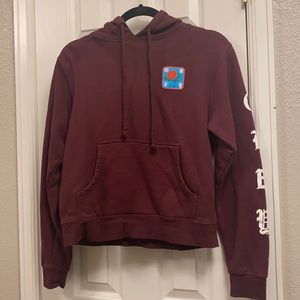 Obey hooded sweatshirt small, maroon in color, (not a color option w/Poshmark)